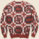 Vintage Quilt Mohair Cardigan - Red - Anonymous Ism - STAG Provisions - Tops - Sweater