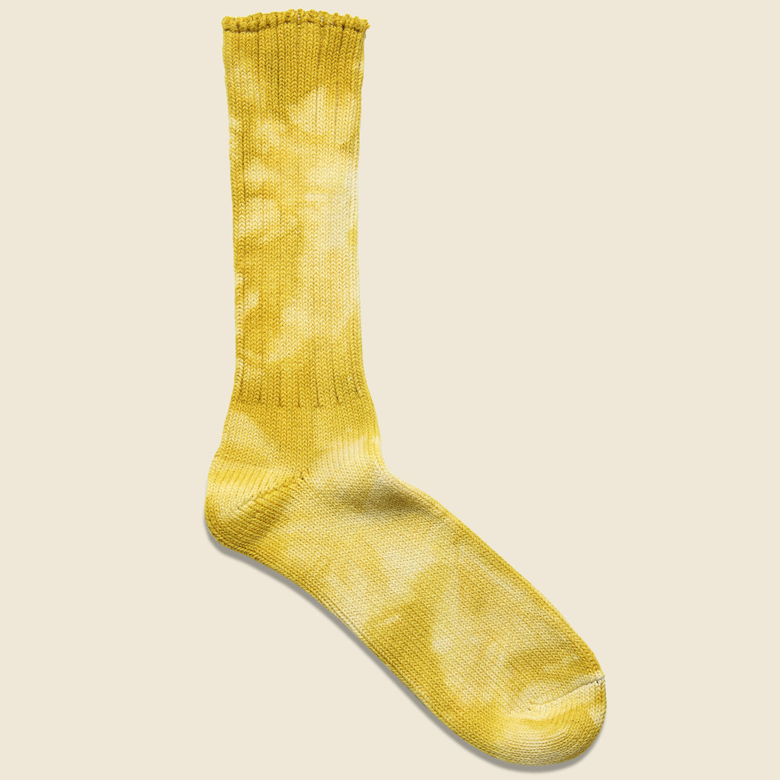 Anonymous Ism Uneven Dye Crew Sock - Gold