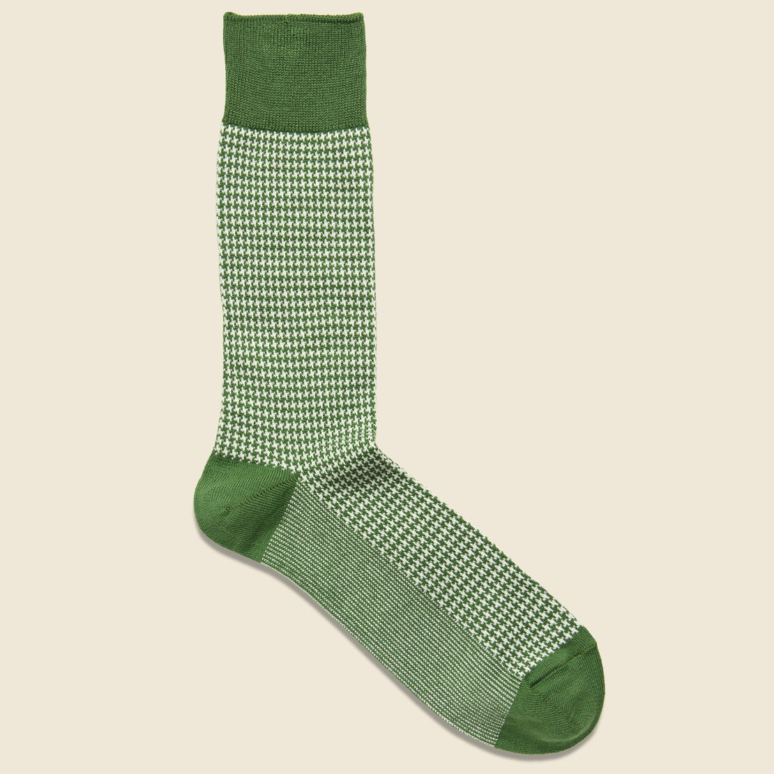 Anonymous Ism Houndstooth Crew Sock - Green