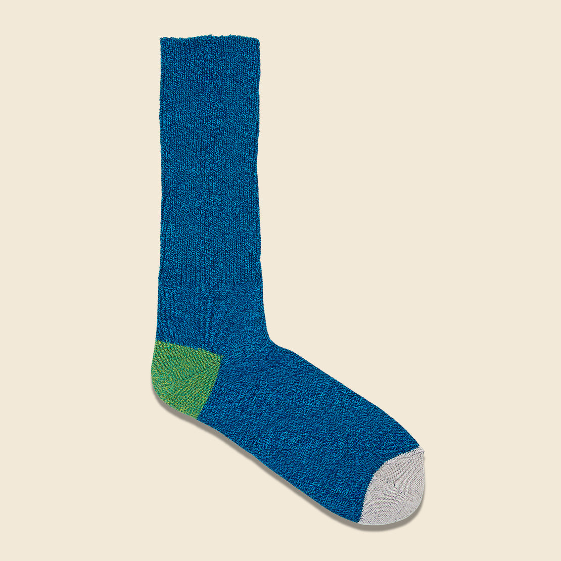 Anonymous Ism 2-Point Heel/Toe Crew Sock - Blue/Green/White