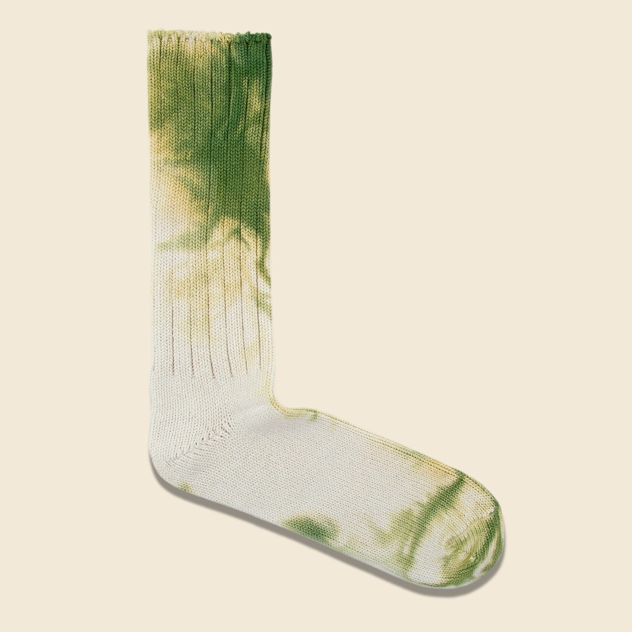 Uneven Tie Dye Crew Sock - Green - Anonymous Ism - STAG Provisions - Accessories - Socks