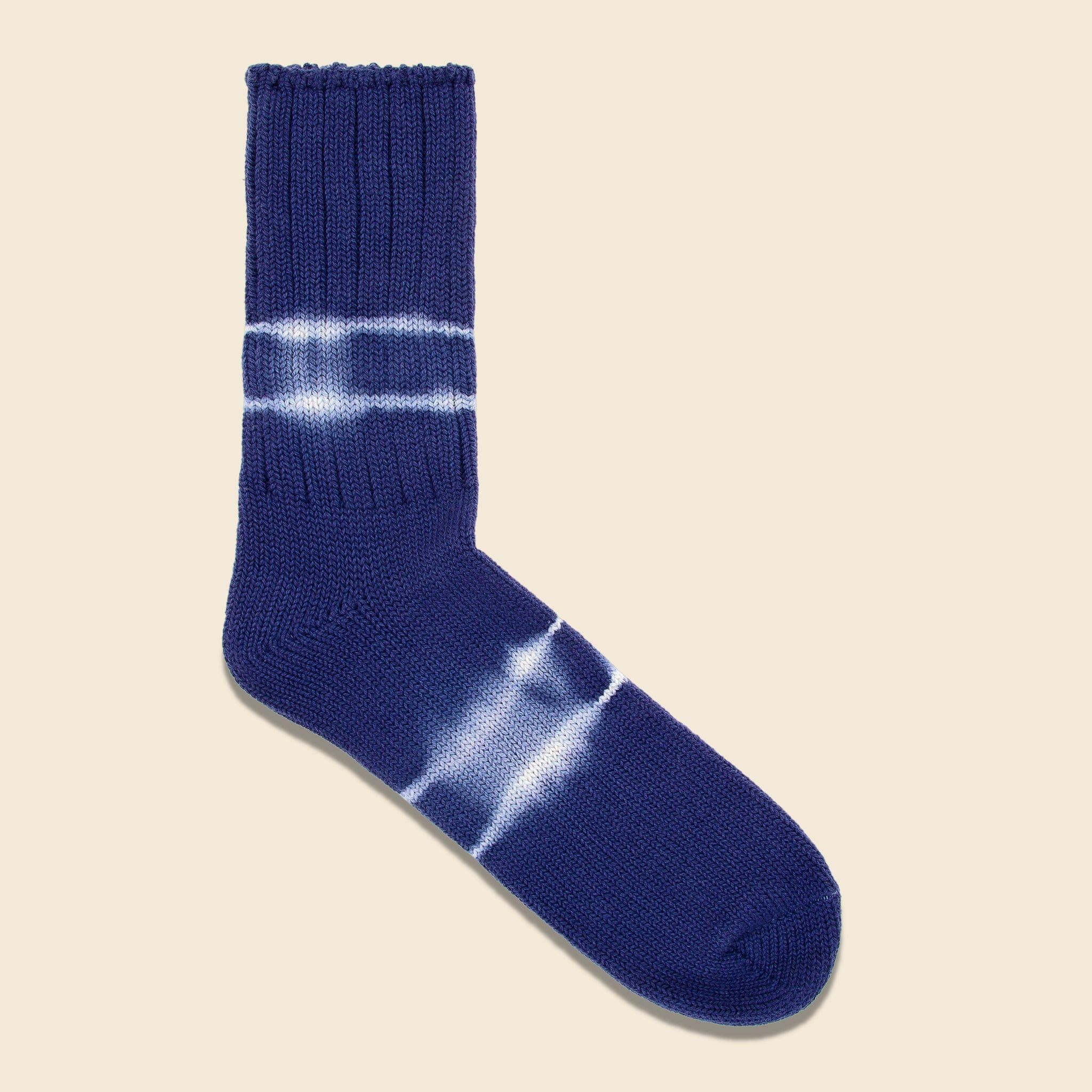 Shibori Tie Dye Crew Sock - Indigo - Anonymous Ism - STAG Provisions - Accessories - Socks