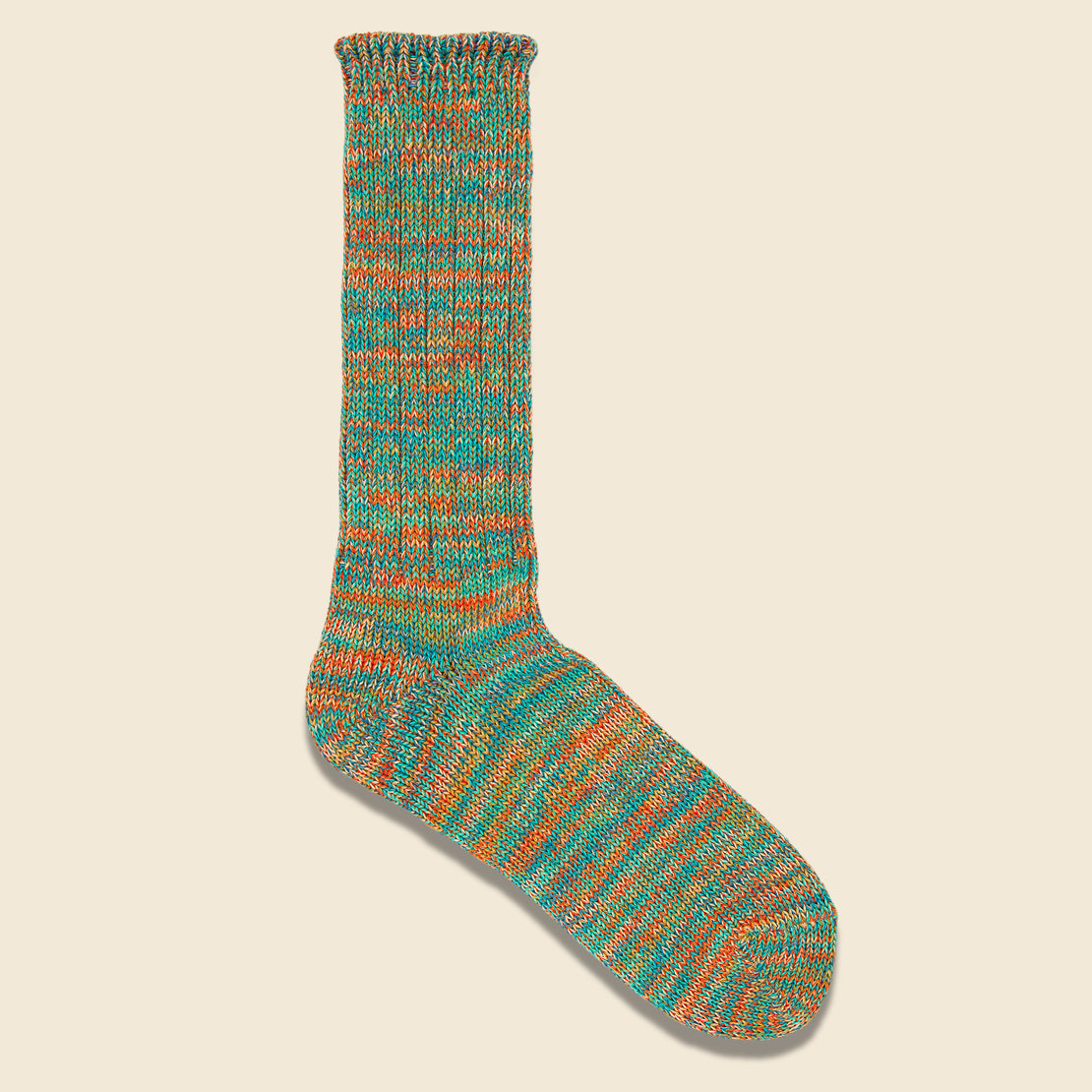 Anonymous Ism 5 Color Mix Crew Sock - Mint