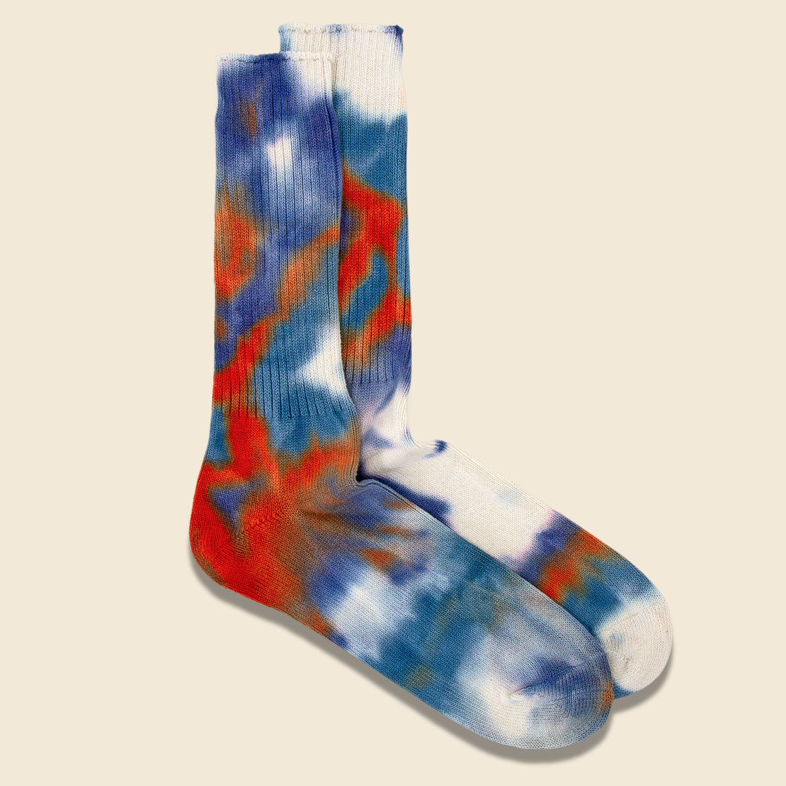 Tie Dye Crew Sock - Navy - Anonymous Ism - STAG Provisions - Accessories - Socks