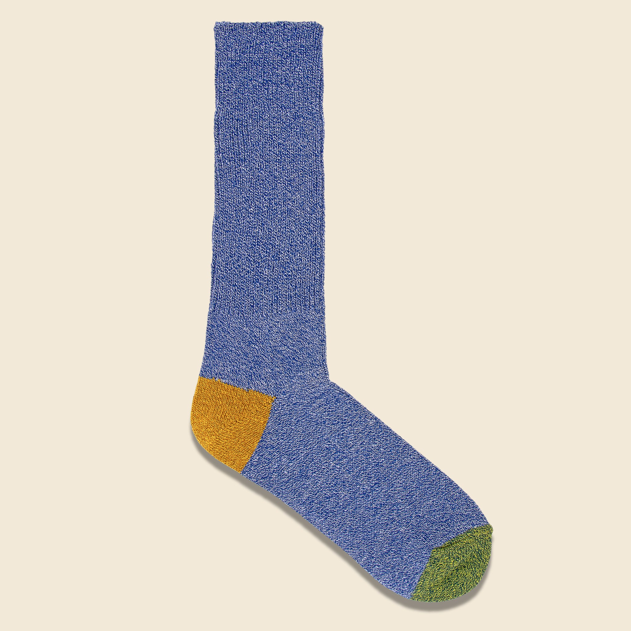 MOC 2 Points Crew Sock - Sax Melange - Anonymous Ism - STAG Provisions - Accessories - Socks
