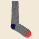 MOC 2 Points Crew Sock - Black Melange - Anonymous Ism - STAG Provisions - Accessories - Socks