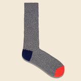 MOC 2 Points Crew Sock - Black Melange - Anonymous Ism - STAG Provisions - Accessories - Socks