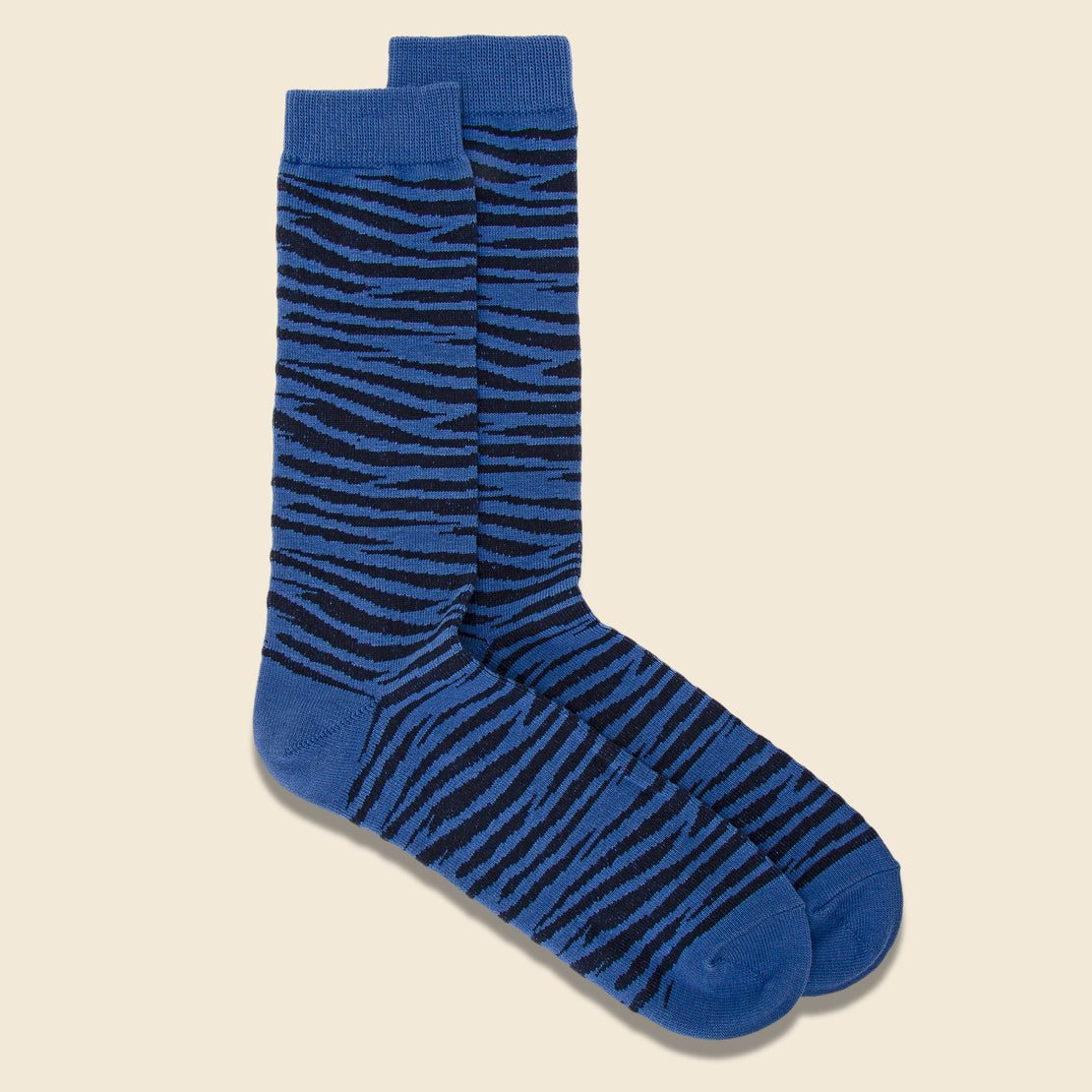 Zebra Crew Sock - Indigo - Anonymous Ism - STAG Provisions - Accessories - Socks