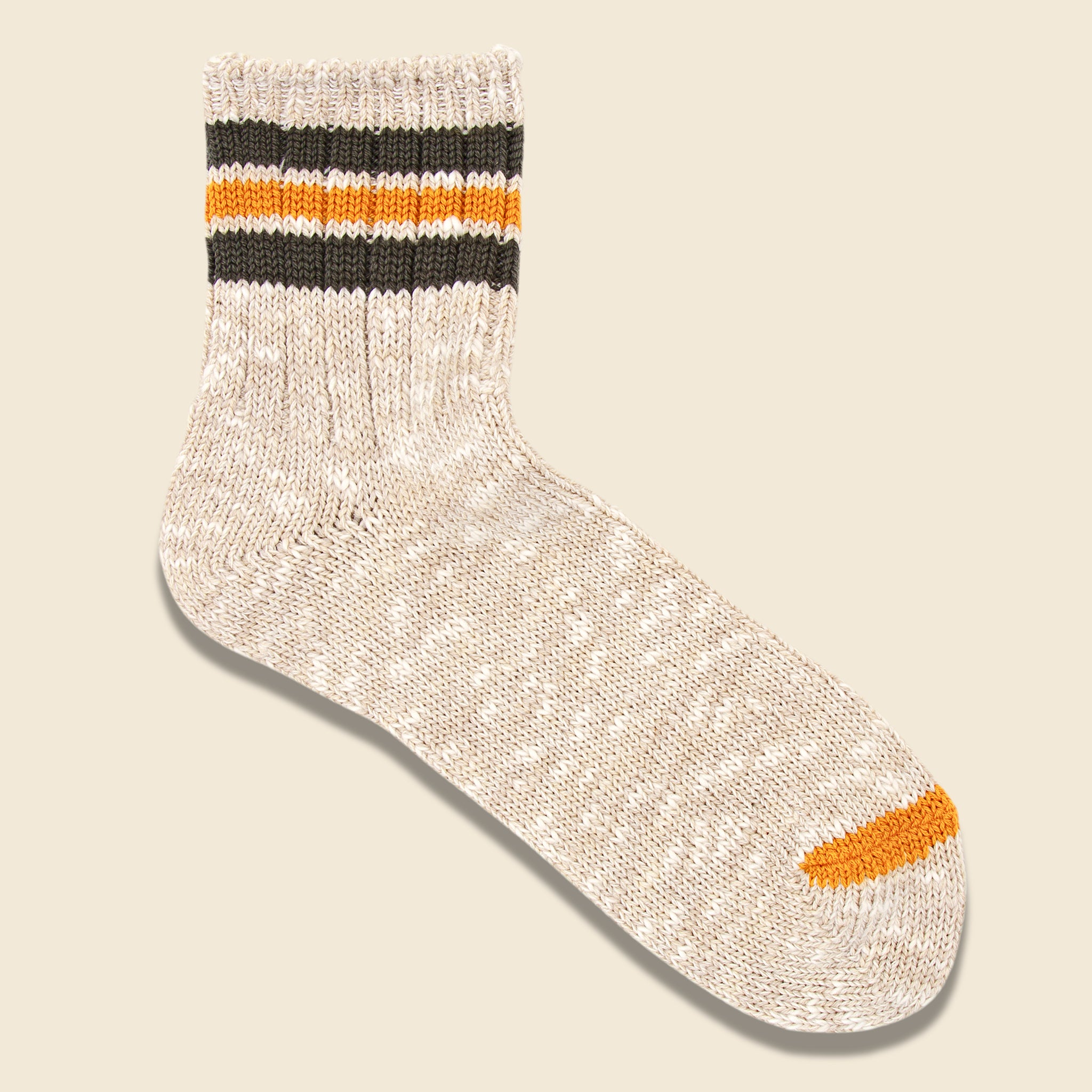 
                          3-Line Slub Sock - Beige - Anonymous Ism - STAG Provisions - Accessories - Socks
                        