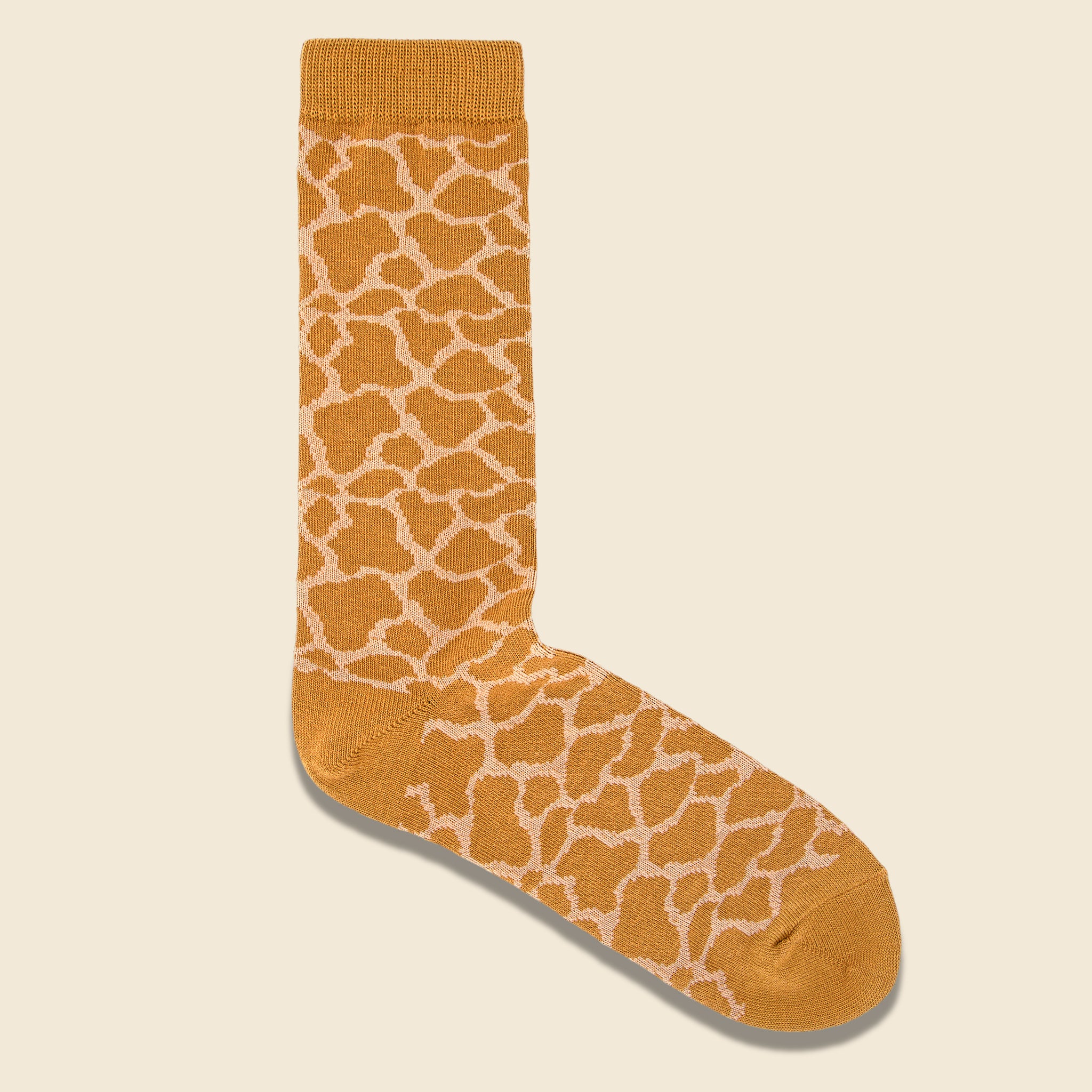 Giraffe Crew Sock - Mustard - Anonymous Ism - STAG Provisions - Accessories - Socks