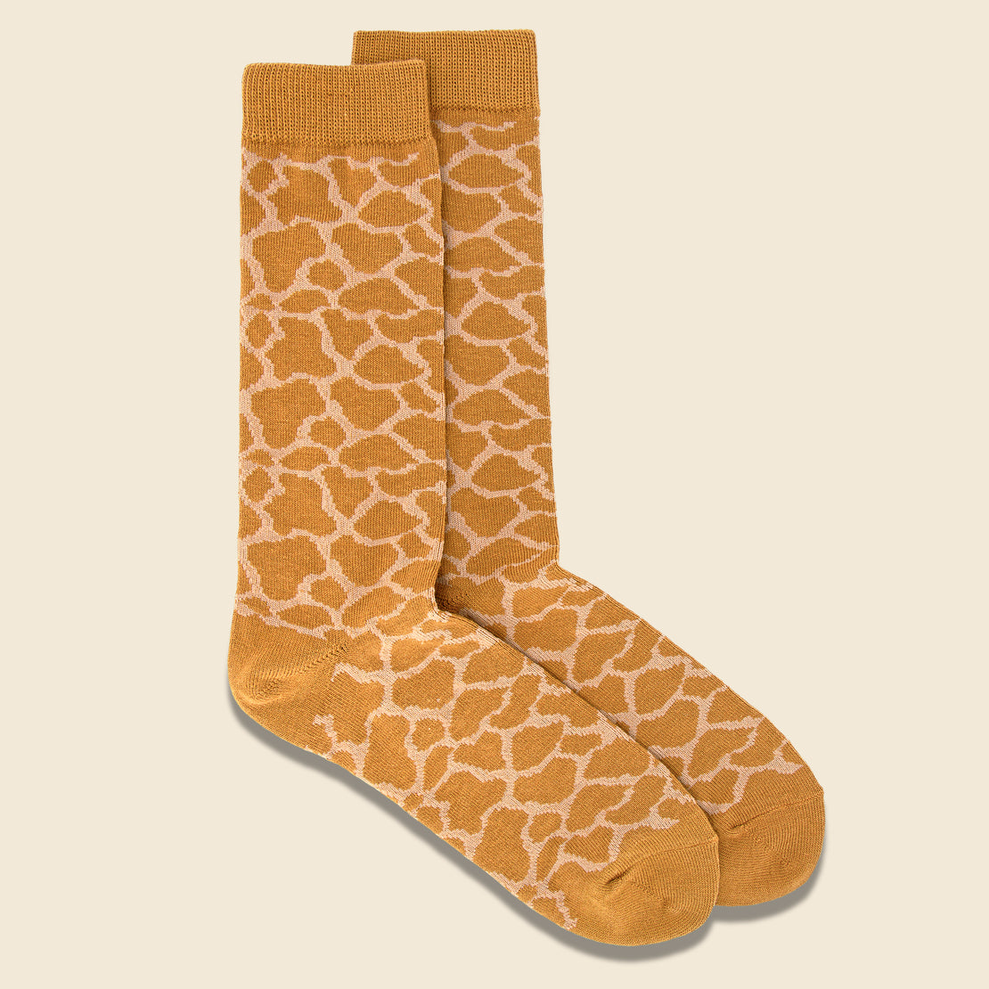 Giraffe Crew Sock - Mustard - Anonymous Ism - STAG Provisions - Accessories - Socks