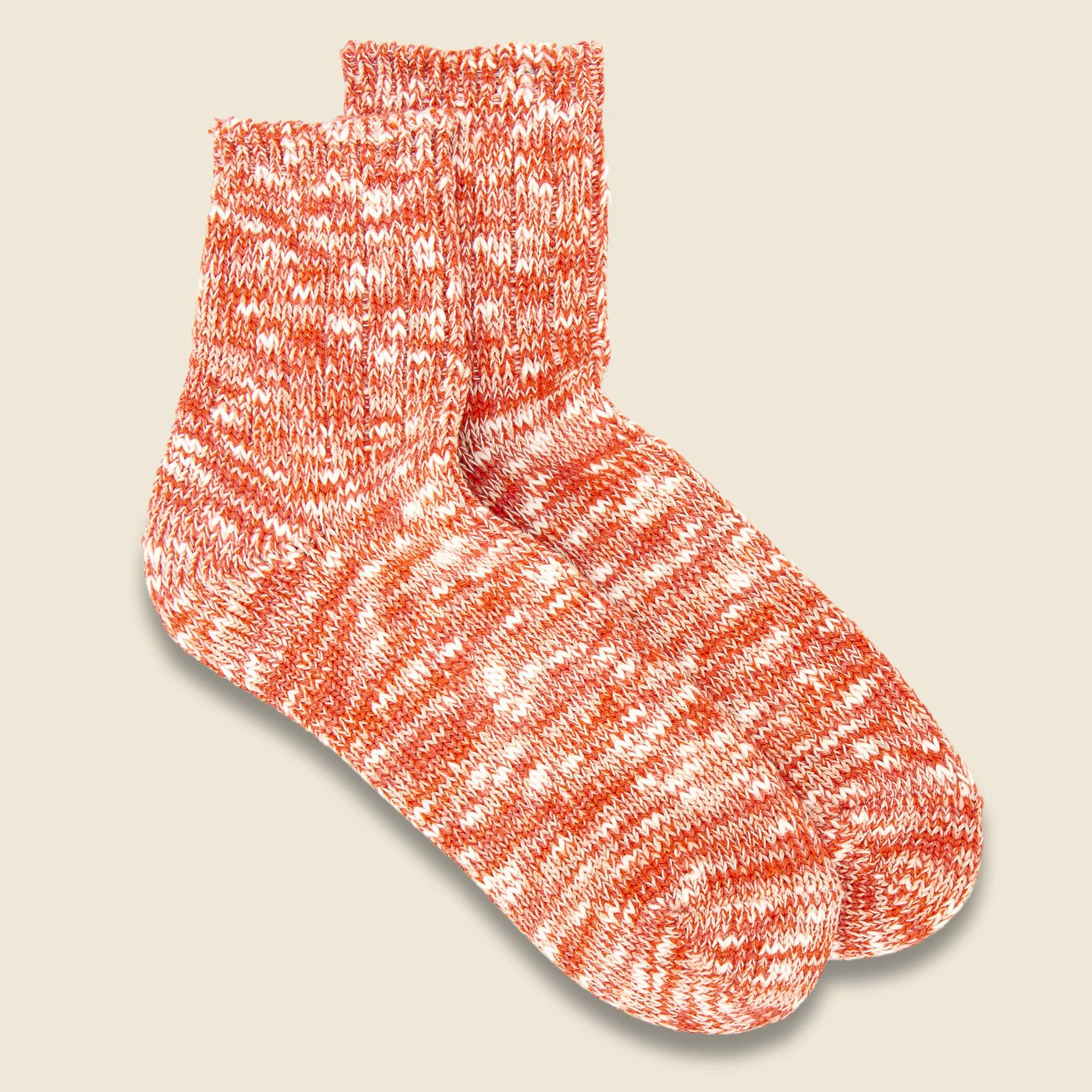 Slub Sock - Orange - Anonymous Ism - STAG Provisions - Accessories - Socks