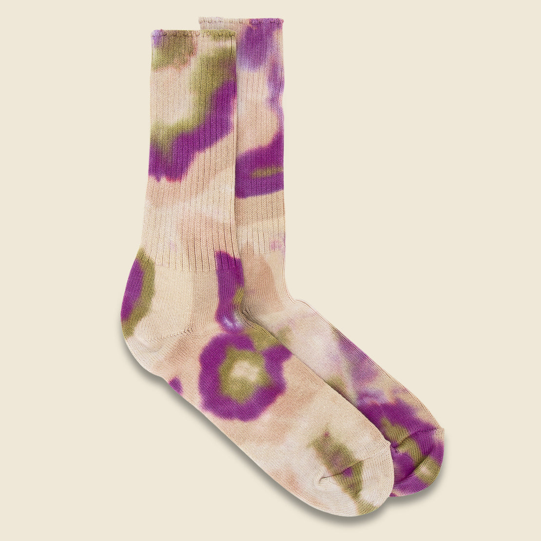 Anonymous Ism Tie Dye Crew Sock - Purple