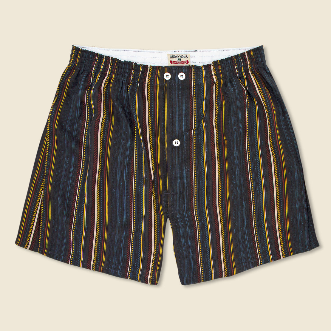Anonymous Ism African Stripe Boxer - Charcoal