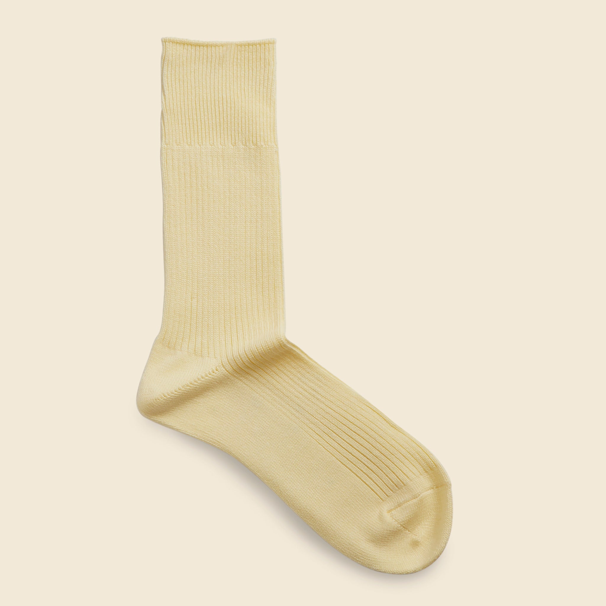 
                          Brilliant Crew Sock - Pale Yellow - Anonymous Ism - STAG Provisions - W - Accessories - Socks
                        