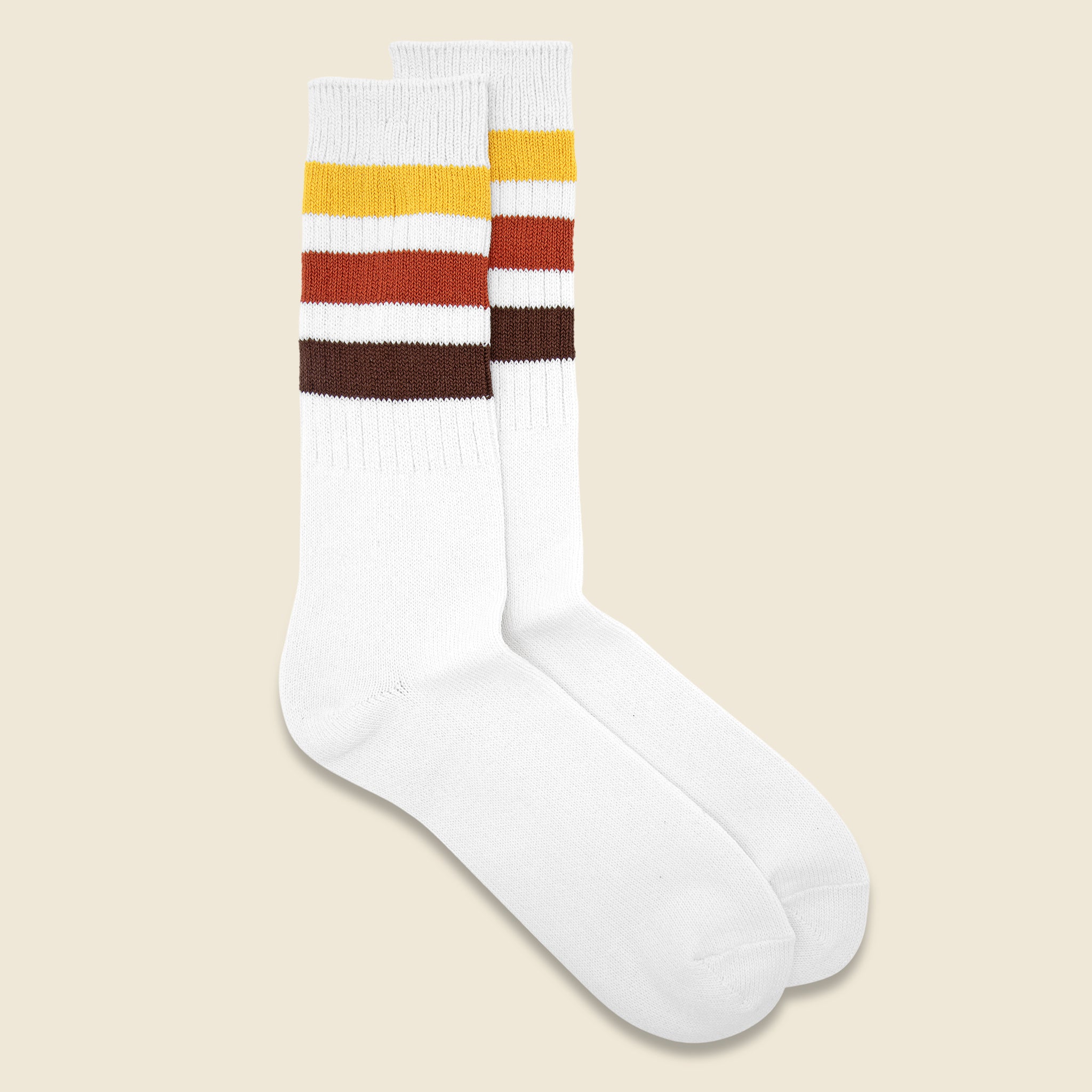 Recover Gradation 3 Line Crew Sock - Yellow - Anonymous Ism - STAG Provisions - Accessories - Socks
