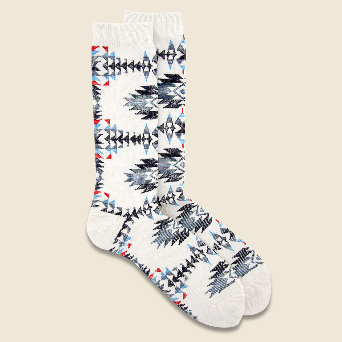 Anonymous Ism Southwest Pattern Crew Sock - Natural