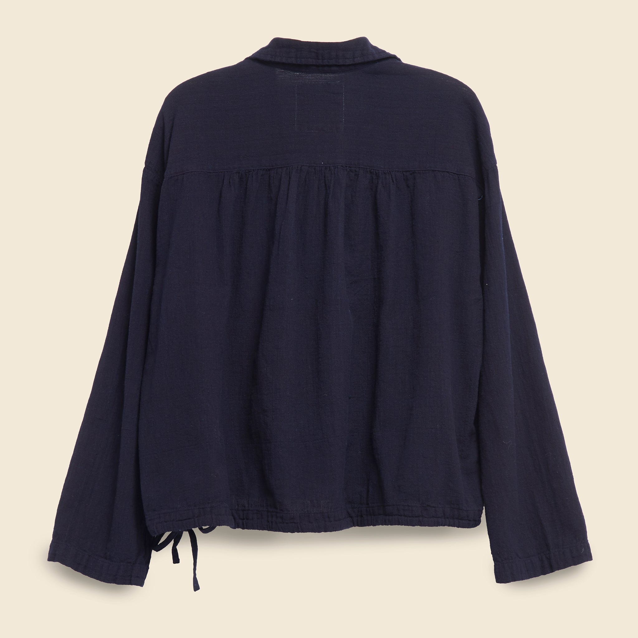 
                          Midi Waist Tie Blouse - Indigo - Auntie Oti - STAG Provisions - W - Tops - L/S Woven
                        