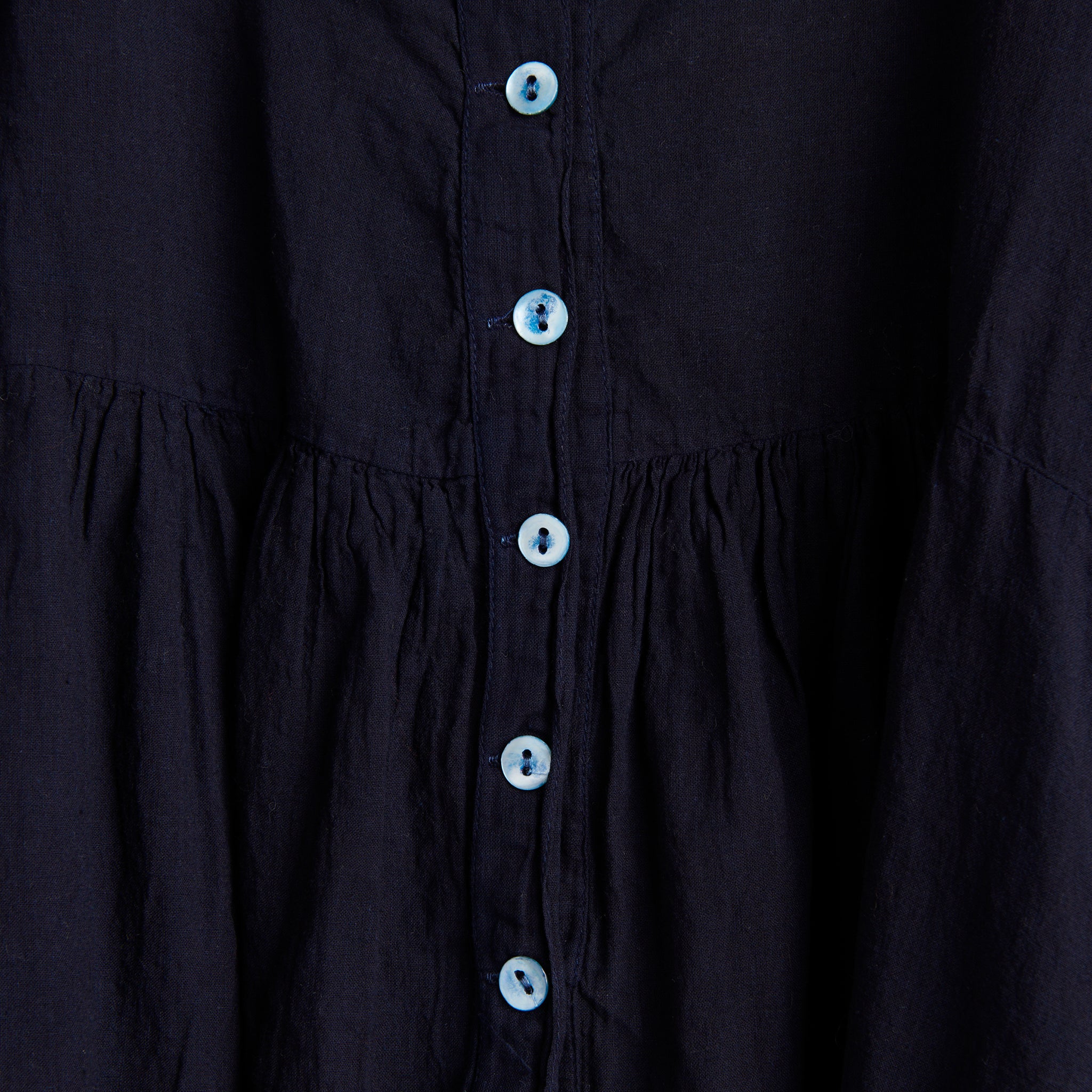 
                          Gathered Blouse - Indigo - Auntie Oti - STAG Provisions - W - Tops - L/S Woven
                        