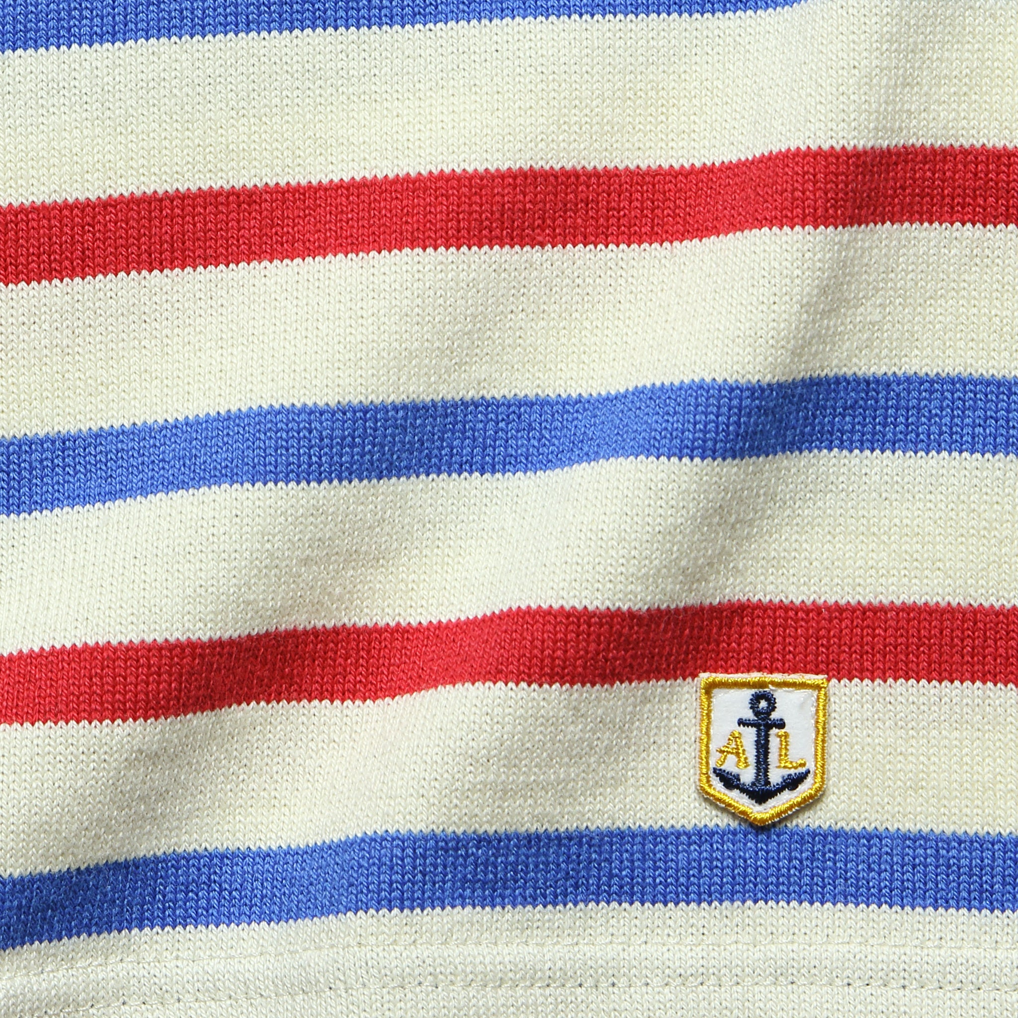 
                          3/4 Sleeve Marine Stripe Top - Natural/Red/Blue - Armor Lux - STAG Provisions - W - Tops - L/S Knit
                        