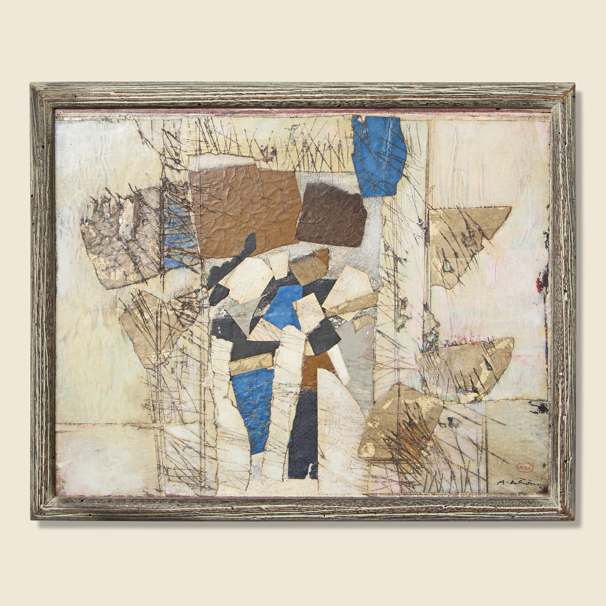 Mixed Media Abstract Painting - Ronald Ahlstrom - Vintage - STAG Provisions - One & Done - Art