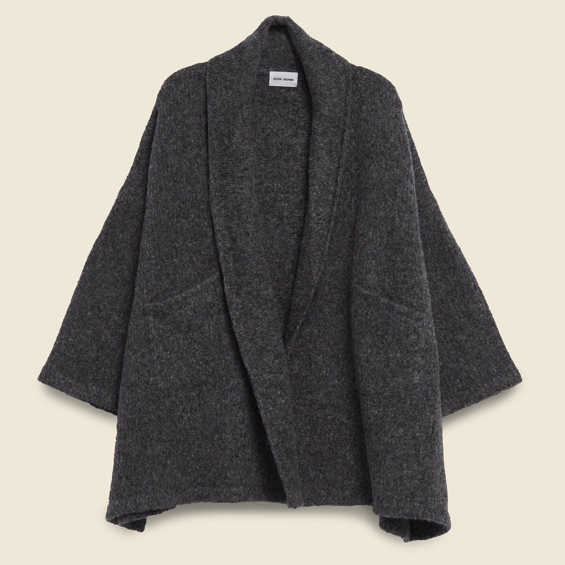 Atelier Delphine Haori Sweater Coat - Charcoal