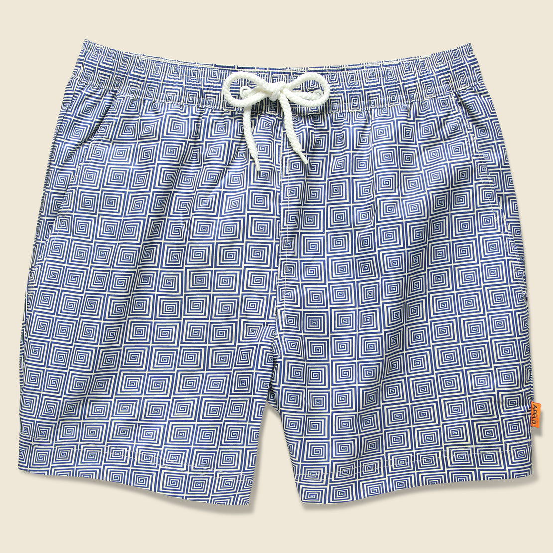 Afield Printed Swimshorts - Blue Spiral