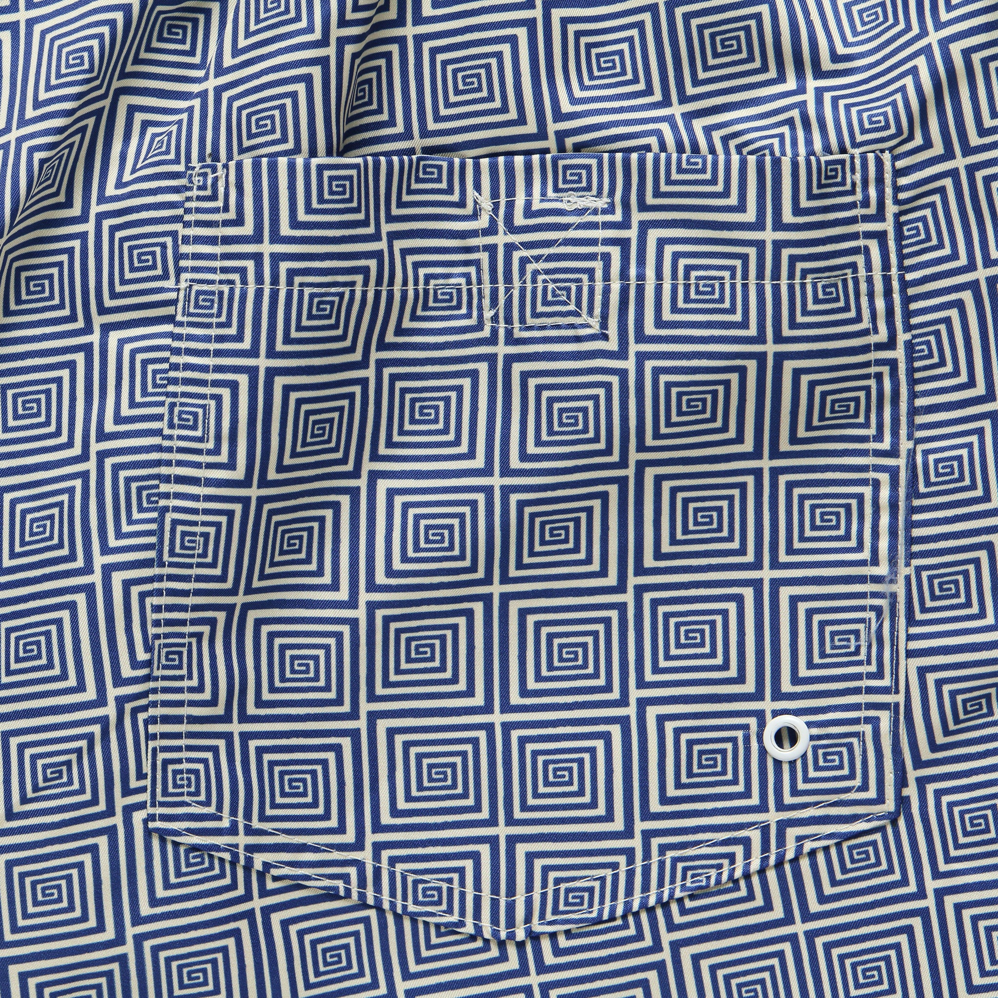 Printed Swimshorts - Blue Spiral - Afield - STAG Provisions - Shorts - Swim