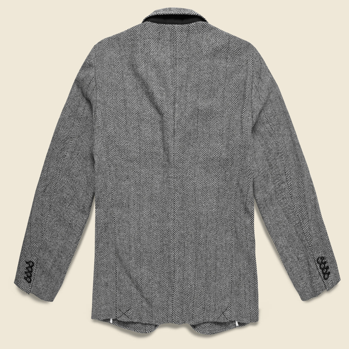 Wool Herringbone Blazer - Black - Barque - STAG Provisions - Suiting - Sport Coat