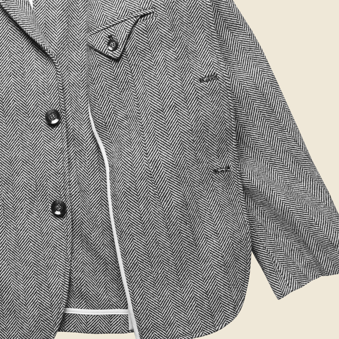 Wool Herringbone Blazer - Black - Barque - STAG Provisions - Suiting - Sport Coat