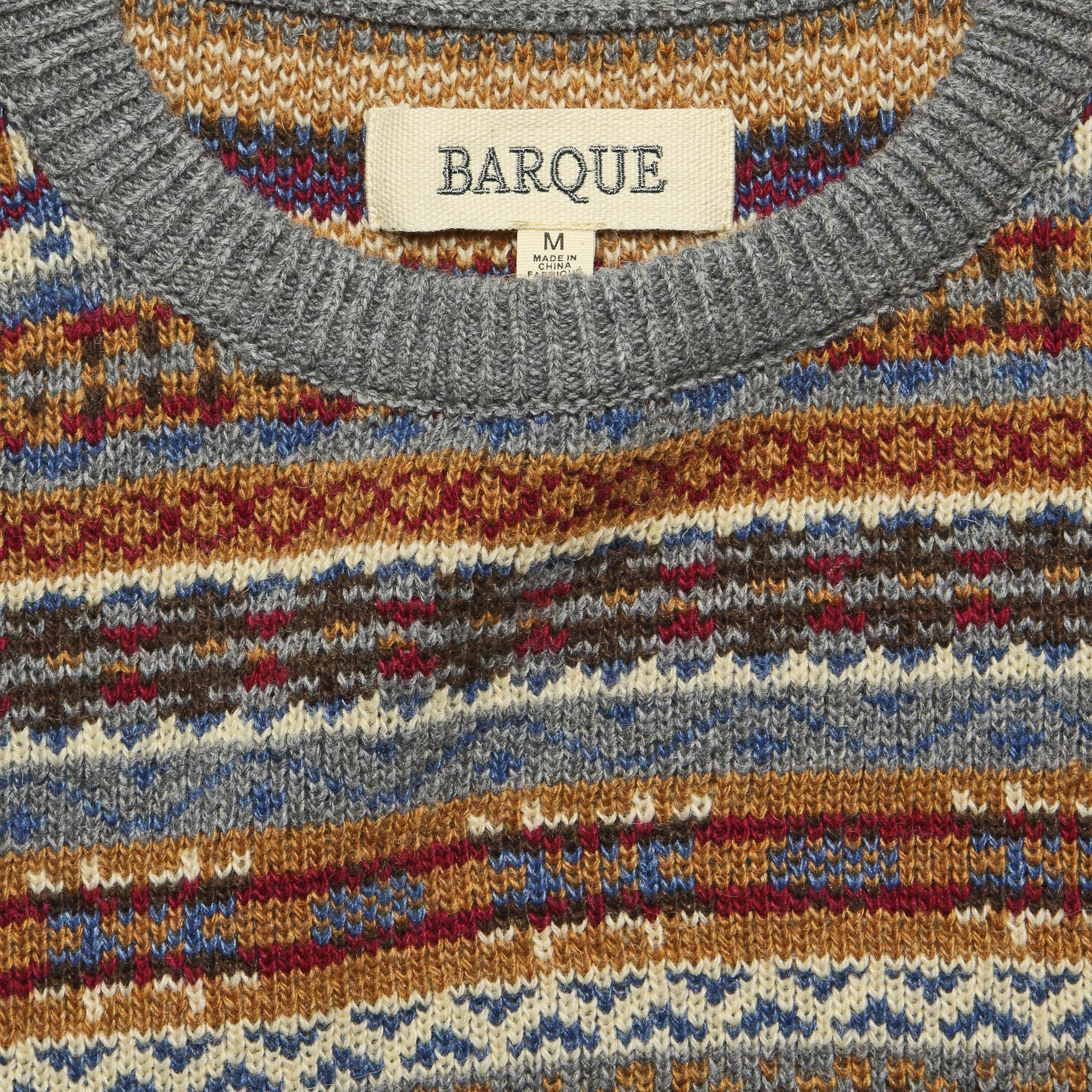 
                          Fair Isle Crewneck Sweater - Camel - Barque - STAG Provisions - Tops - Sweater
                        