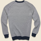 Dobby Crewneck Sweater - Navy - Barque - STAG Provisions - Tops - Sweater