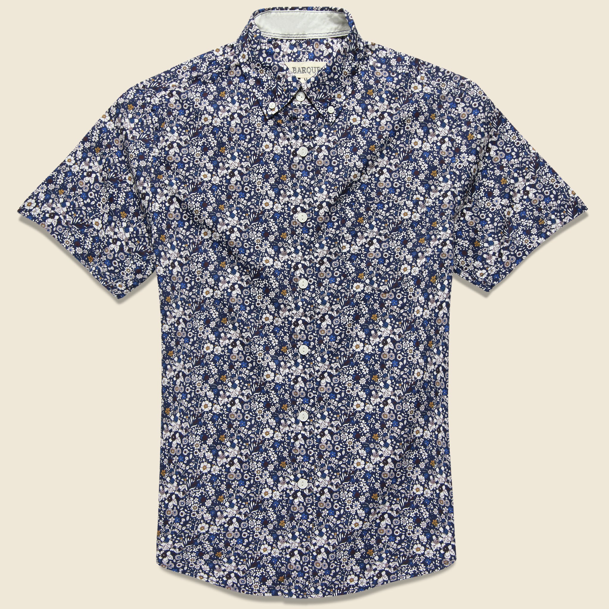 Multi-Color Floral Shirt - Navy - Barque - STAG Provisions - Tops - S/S Woven - Floral