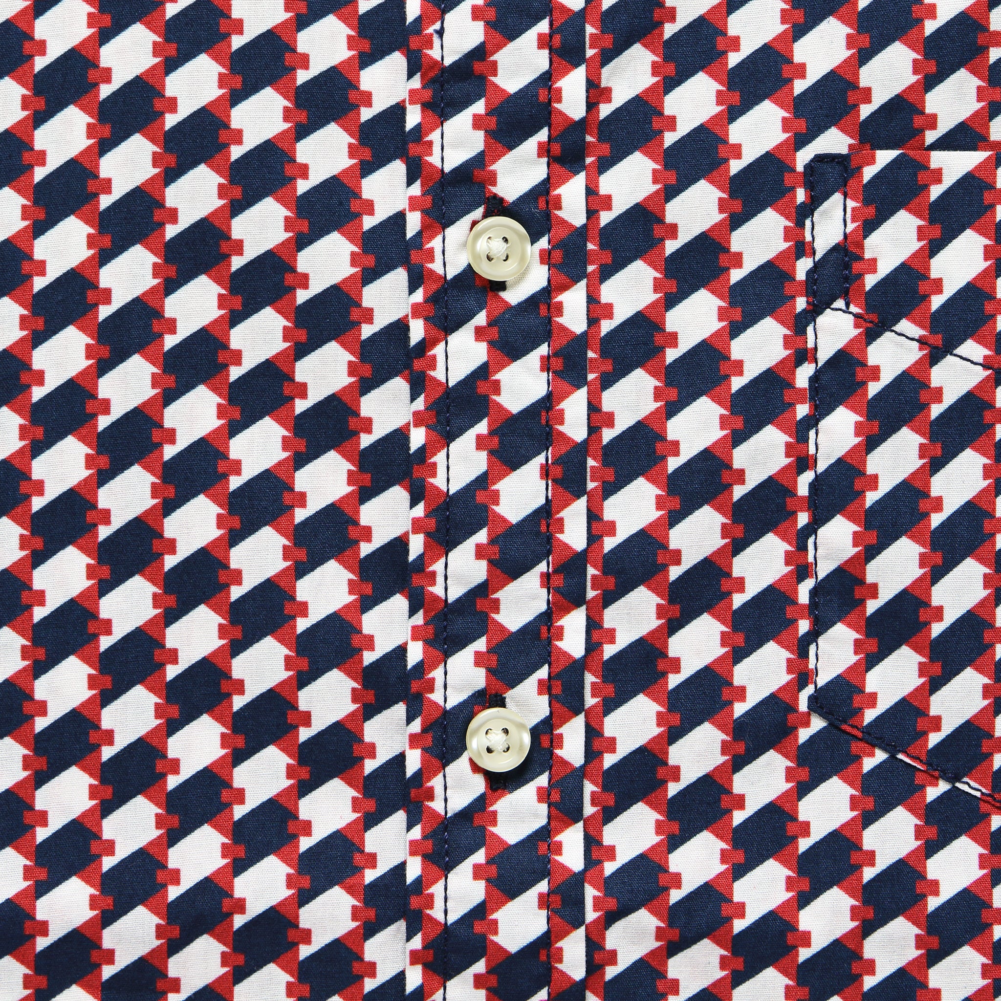 
                          Geo Print Shirt - Red - Barque - STAG Provisions - Tops - S/S Woven - Other Pattern
                        