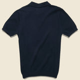 Vintage Jacquard Polo - Navy - Barque - STAG Provisions - Tops - S/S Knit