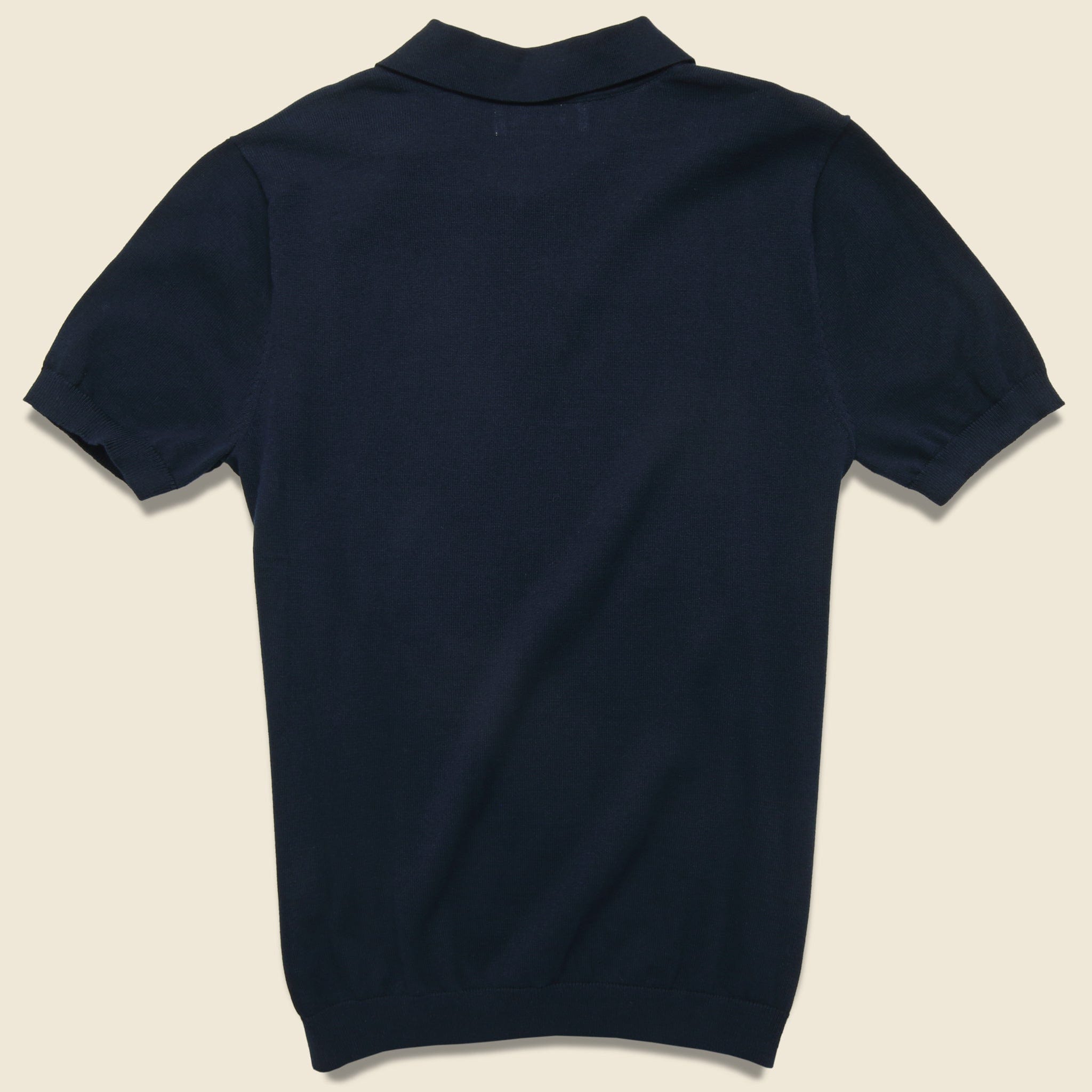 Vintage Jacquard Polo - Navy - Barque - STAG Provisions - Tops - S/S Knit