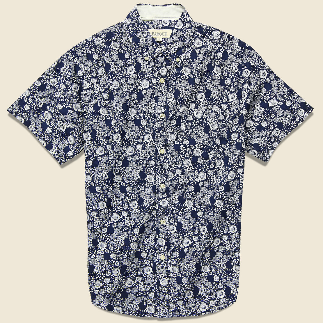 Barque Floral Print Shirt - Navy