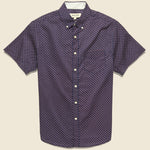 Geo Textured Shirt - Navy - Barque - STAG Provisions - Tops - S/S Woven - Other Pattern