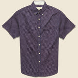 Geo Textured Shirt - Navy - Barque - STAG Provisions - Tops - S/S Woven - Other Pattern