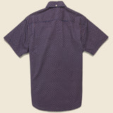 Geo Textured Shirt - Navy - Barque - STAG Provisions - Tops - S/S Woven - Other Pattern