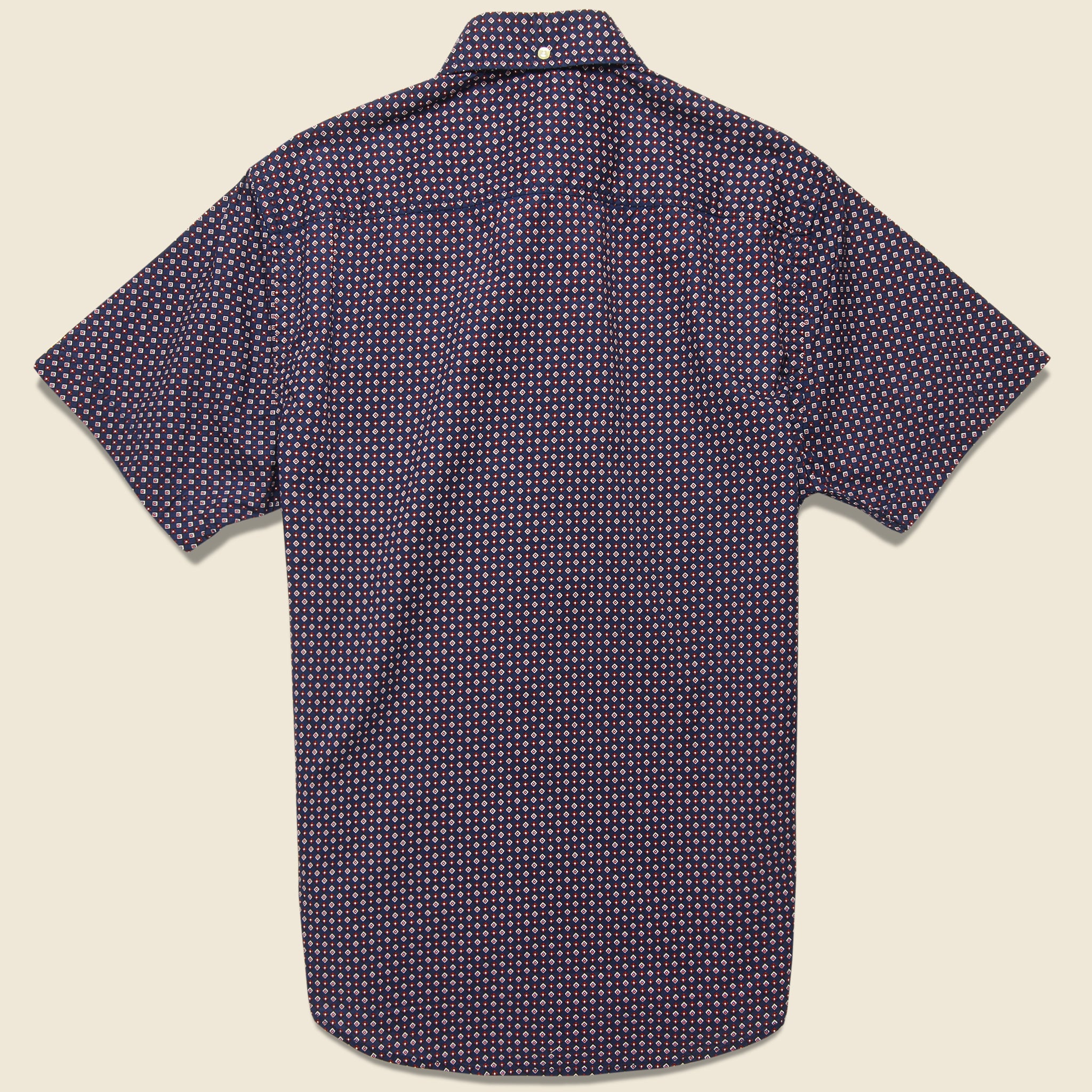 Geo Textured Shirt - Navy - Barque - STAG Provisions - Tops - S/S Woven - Other Pattern