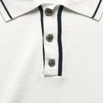 Tipped Collar Knit Polo - White - Barque - STAG Provisions - Tops - S/S Knit