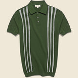 Vintage Jacquard Knit Polo - Olive - Barque - STAG Provisions - Tops - S/S Knit
