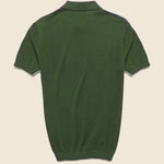Vintage Jacquard Knit Polo - Olive - Barque - STAG Provisions - Tops - S/S Knit