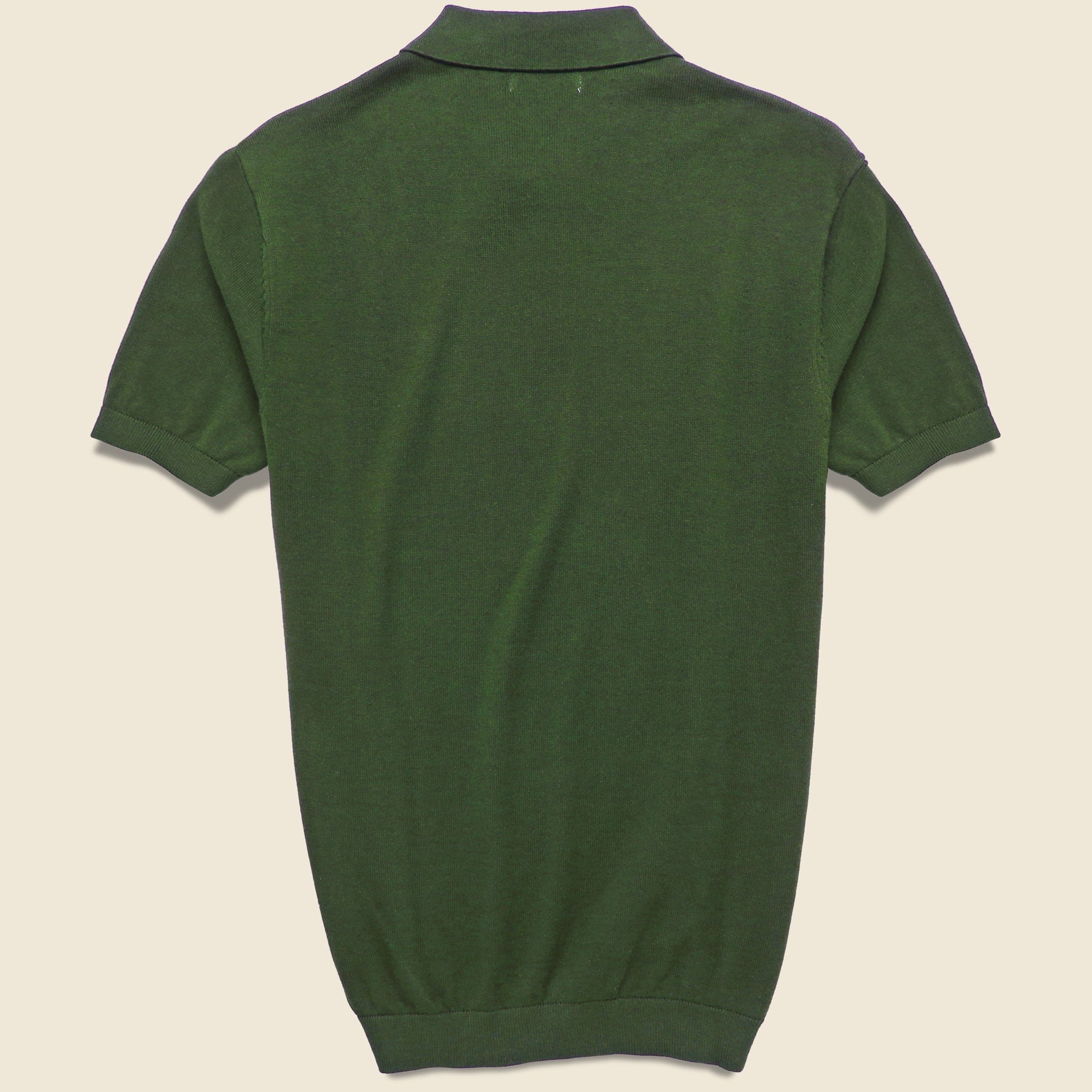 Vintage Jacquard Knit Polo - Olive - Barque - STAG Provisions - Tops - S/S Knit