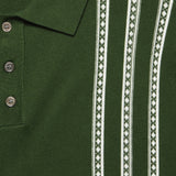 Vintage Jacquard Knit Polo - Olive - Barque - STAG Provisions - Tops - S/S Knit