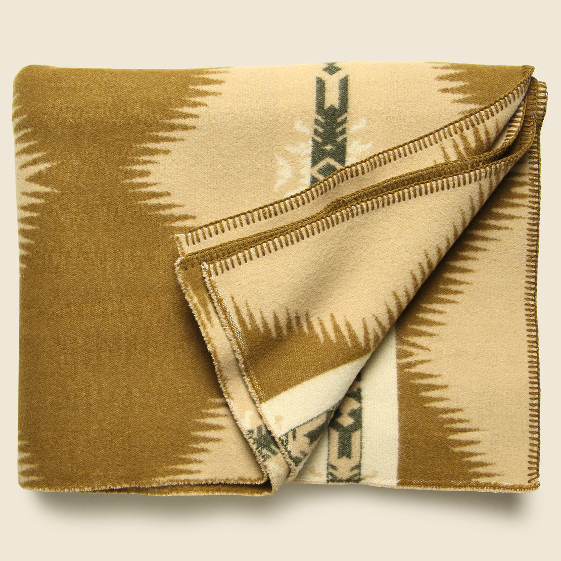 Brown Wool Jacquard Blanket - BasShu - STAG Provisions - Home - Bed - Blanket