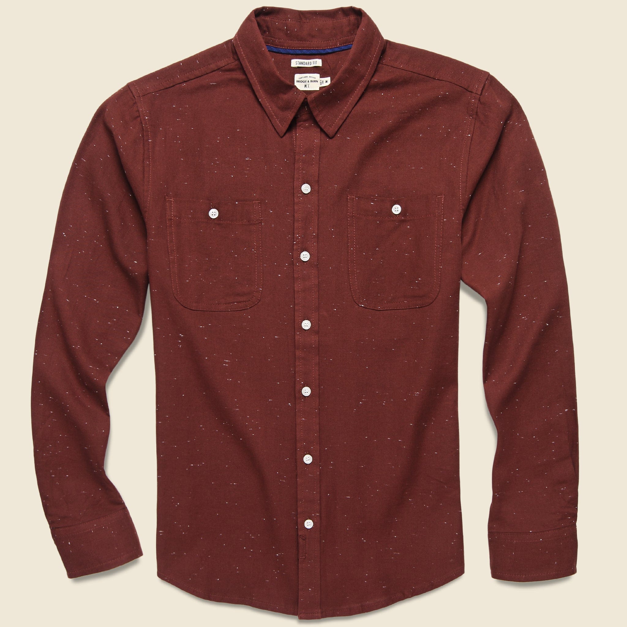 Winslow Shirt - Rust Donegal - Bridge & Burn - STAG Provisions - Tops - L/S Woven - Fleck
