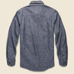 Winslow Flannel - Navy Heather Stripe - Bridge & Burn - STAG Provisions - Tops - L/S Woven - Stripe
