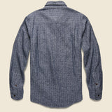 Winslow Flannel - Navy Heather Stripe - Bridge & Burn - STAG Provisions - Tops - L/S Woven - Stripe